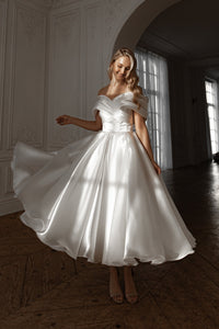 Organza Tea Length Wedding Dress Beatrice view 16