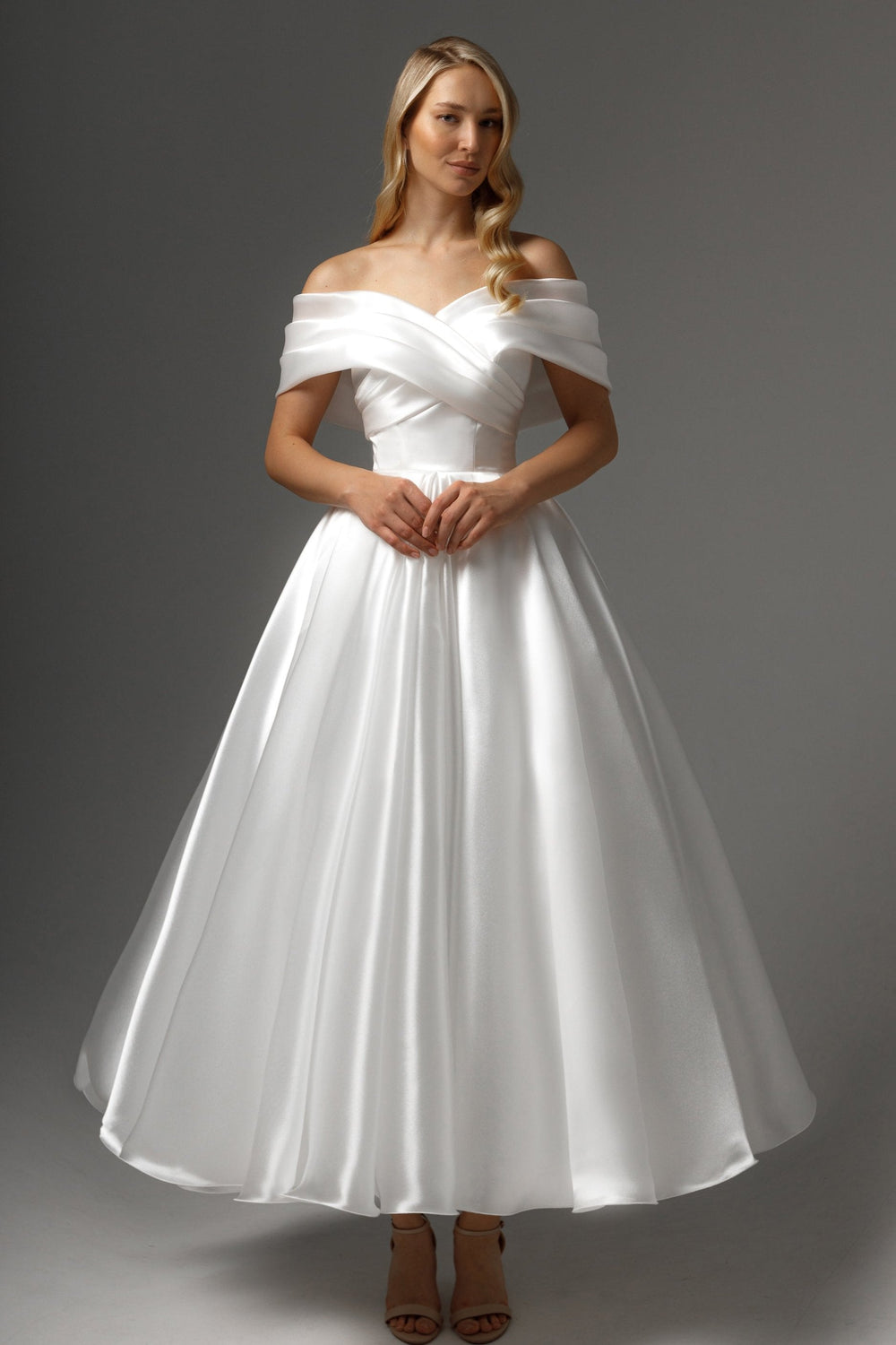 Organza Tea Length Wedding Dress Beatrice - VOLAKK