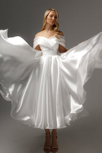 Organza Tea Length Wedding Dress Beatrice view 2