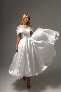 Organza Tea Length Wedding Dress Beatrice view 11