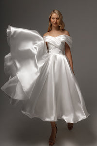 Organza Tea Length Wedding Dress Beatrice view 12