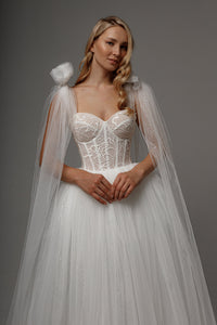 Wedding Dress Helena Midi with Detachable Straps view 6