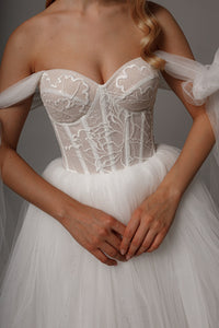 Wedding Dress Helena Midi with Detachable Straps view 5