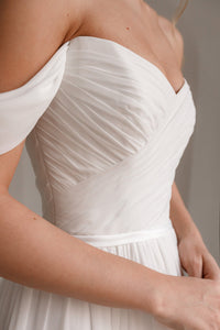 Chiffon Wedding Dress Marit With High Leg Slit view 5