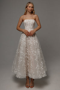 Floral Lace Wedding Dress Betty with Detachable Bolero view 2