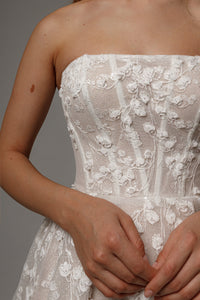 Floral Lace Wedding Dress Betty with Detachable Bolero view 10