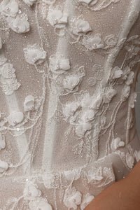 Floral Lace Wedding Dress Betty with Detachable Bolero view 12