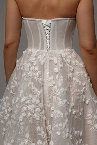 Floral Lace Wedding Dress Betty with Detachable Bolero view 13