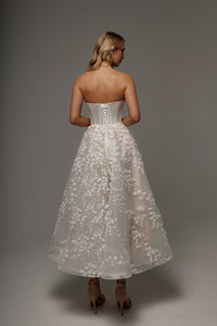 Floral Lace Wedding Dress Betty with Detachable Bolero view 15
