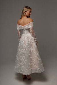 Floral Lace Wedding Dress Betty with Detachable Bolero view 4