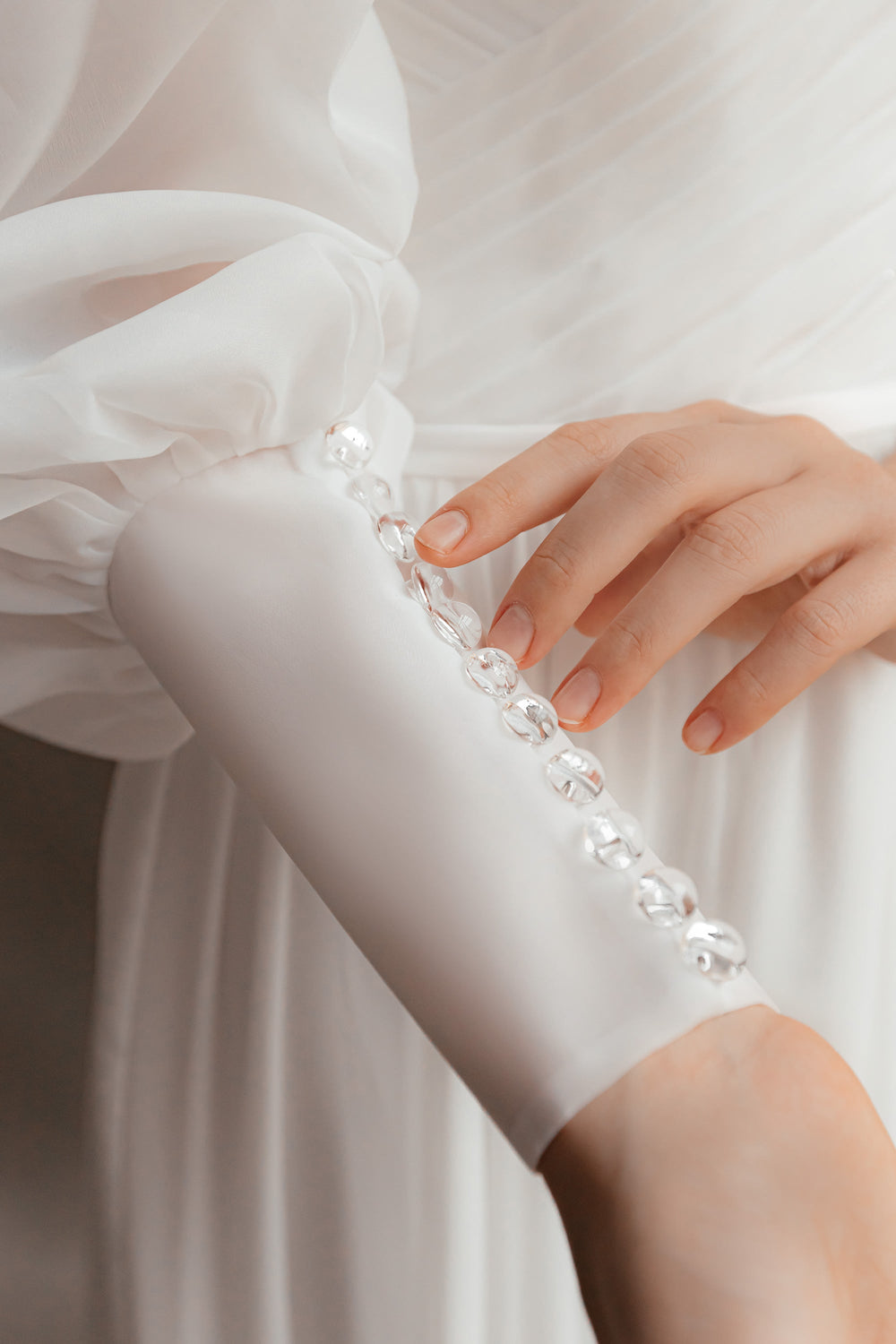Exquisite Detachable Puffy Organza Sleeves Annet detail view - VOLAKK