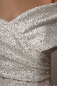 Sparkly Tea Length Wedding Dress Abril view 7