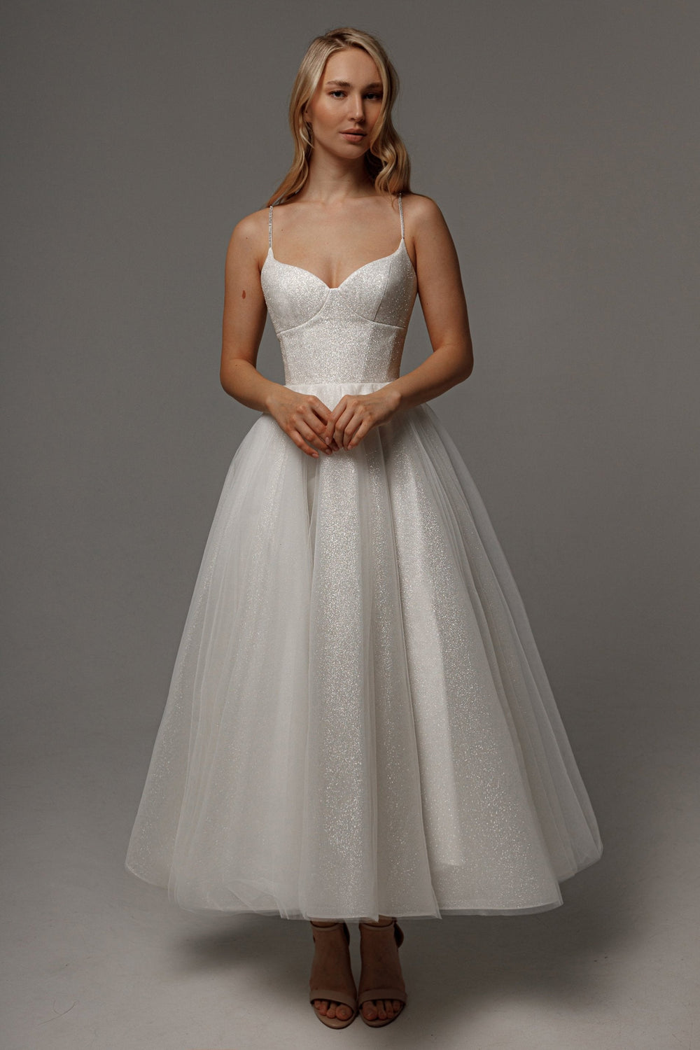 Sparkly Wedding Dress Rakel 2 Midi - VOLAKK