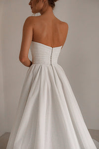 Sparkle Sleeveless Wedding Dress Mirrorball with Detachable Bow view 6
