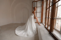 Sparkle Sleeveless Wedding Dress Mirrorball with Detachable Bow view 7
