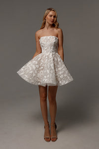 2 in 1 Short Wedding Dress Twilight Muse with Detachable Audrey Skirt view 7
