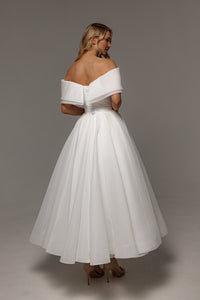 Organza Midi Wedding Dress Hellebore view 2