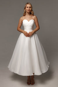 Organza Midi Wedding Dress Lamia view 1