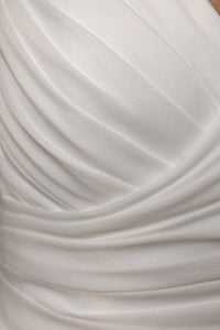 Organza Midi Wedding Dress Lamia view 7