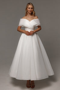 Organza Midi Wedding Dress Hellebore view 1