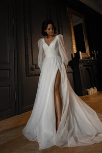 Sparkly Wedding Dress Inger With Leg Slit view 2
