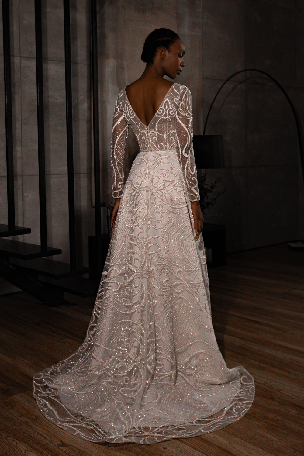 Lace A-line Wedding Dress Toba details - VOLAKK