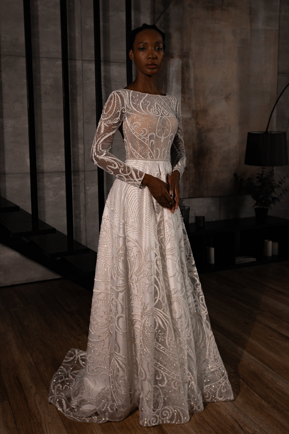 Lace A-line Wedding Dress Toba - VOLAKK