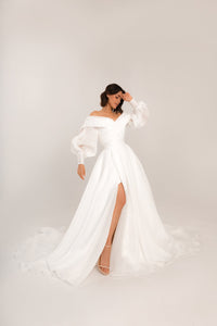 Extra Convertible Wedding Dress Audrey Mini (Basic mini dress + bolero + skirt + bow) view 4