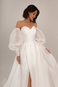 Extra Convertible Wedding Dress Audrey Mini (Basic mini dress + bolero + skirt + bow) view 6