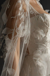 Floral Lace Wedding Dress Chyanne with Detachable Wings view 23