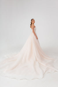 Coral Extra Convertible Wedding Dress Audrey (Basic dress + bolero + bow + detachable train) view 13