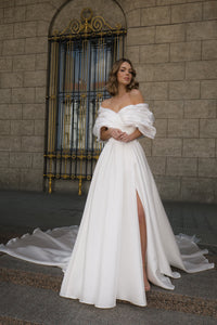 Wedding Dress Acerola with Leg Slit view 14