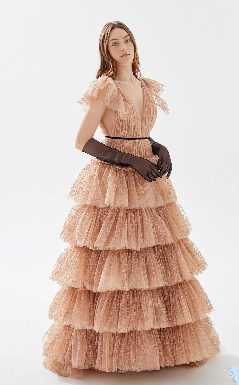 Exquisite Tarik Ediz 52035 Dress detail view - VOLAKK