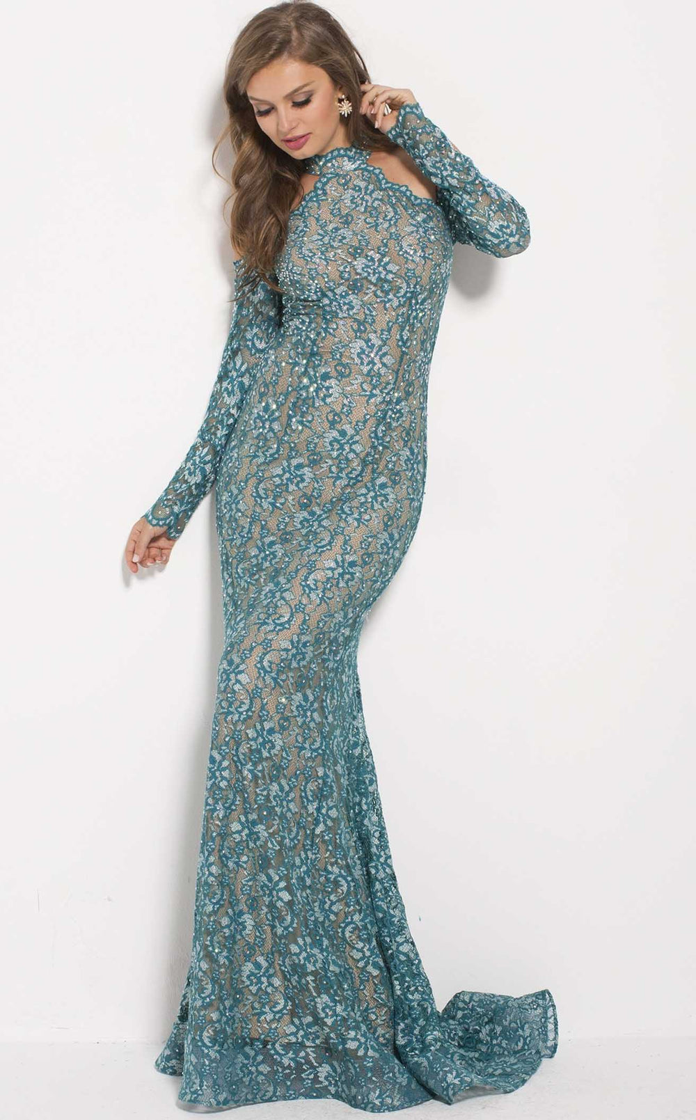 Exquisite Jovani 58376BG Dress detail view - VOLAKK