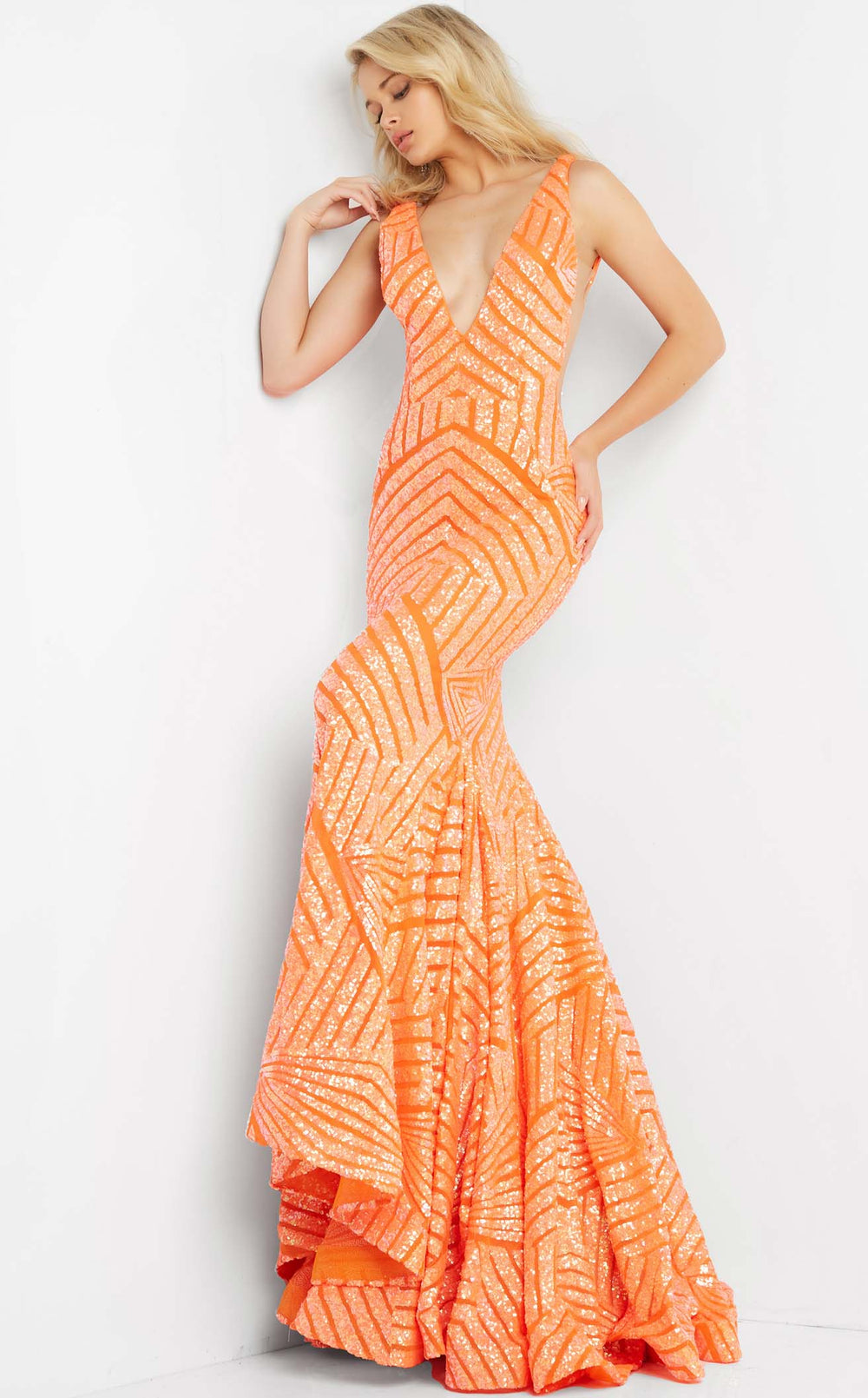 Exquisite Jovani 59762BG Dress detail view - VOLAKK