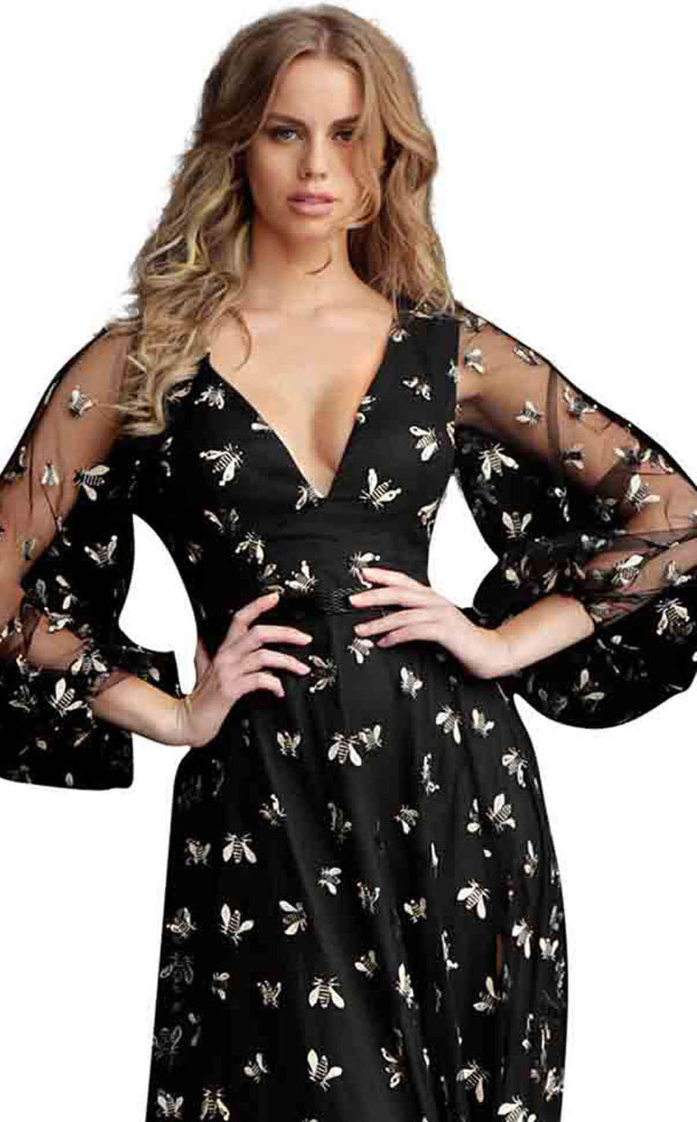 Exquisite Jovani 63582 Dress detail view - VOLAKK