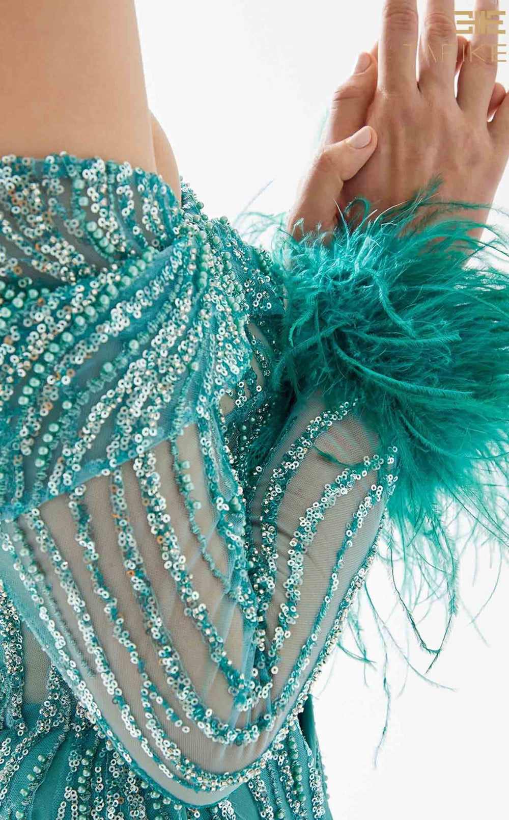 Exquisite Tarik Ediz 98316 Dress detail view - VOLAKK