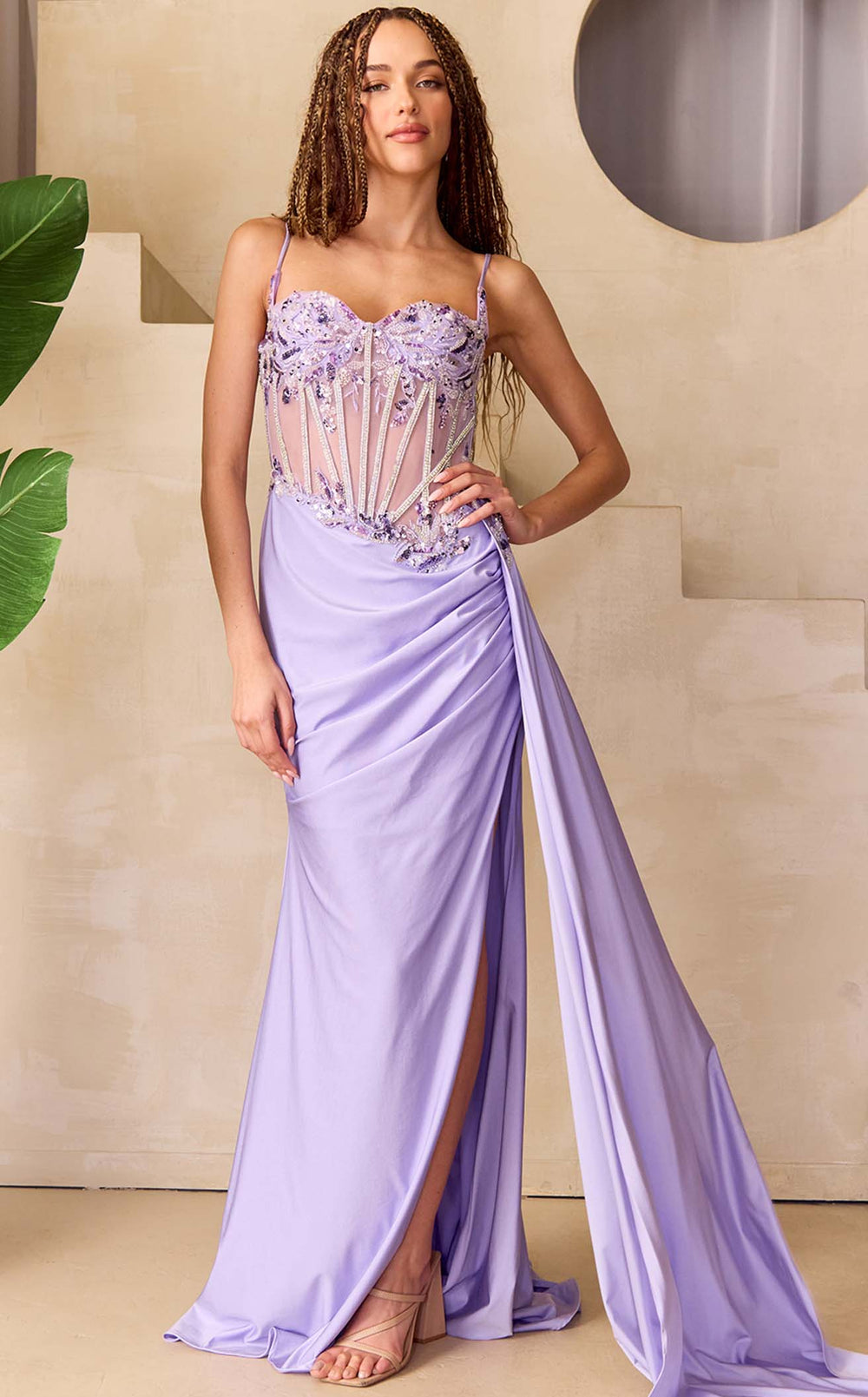 Exquisite Amelia Couture 2050 Dress detail view - VOLAKK
