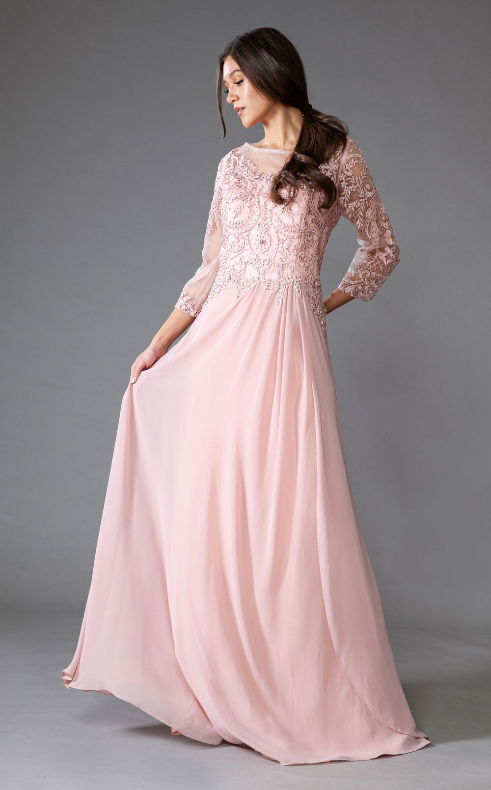 Exquisite Amelia Couture 7043 Dress detail view - VOLAKK