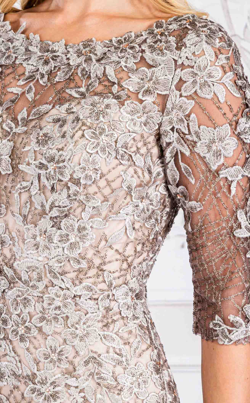 Exquisite Amelia Couture 7045 Dress detail view - VOLAKK
