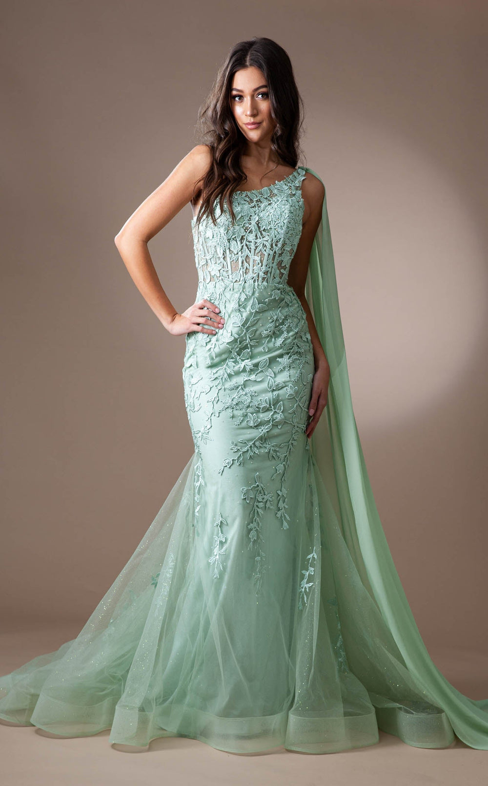 Amelia Couture 7048 Dress details - VOLAKK