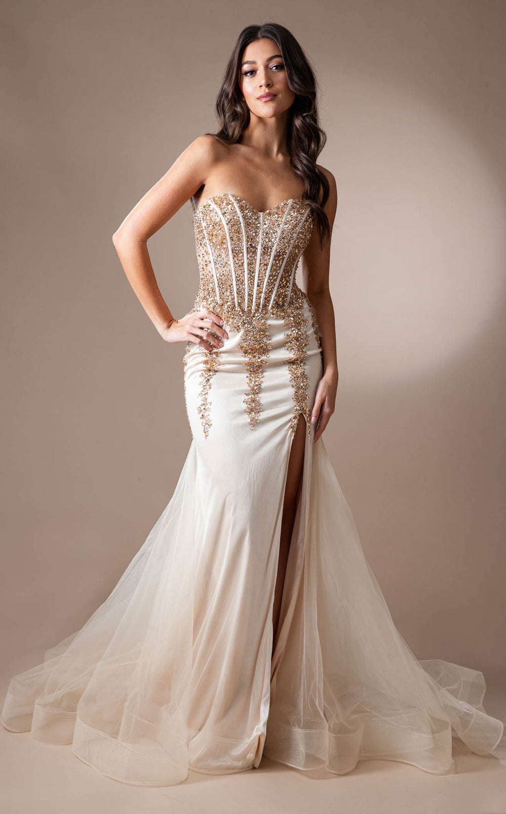 Amelia Couture 7051 Dress details - VOLAKK