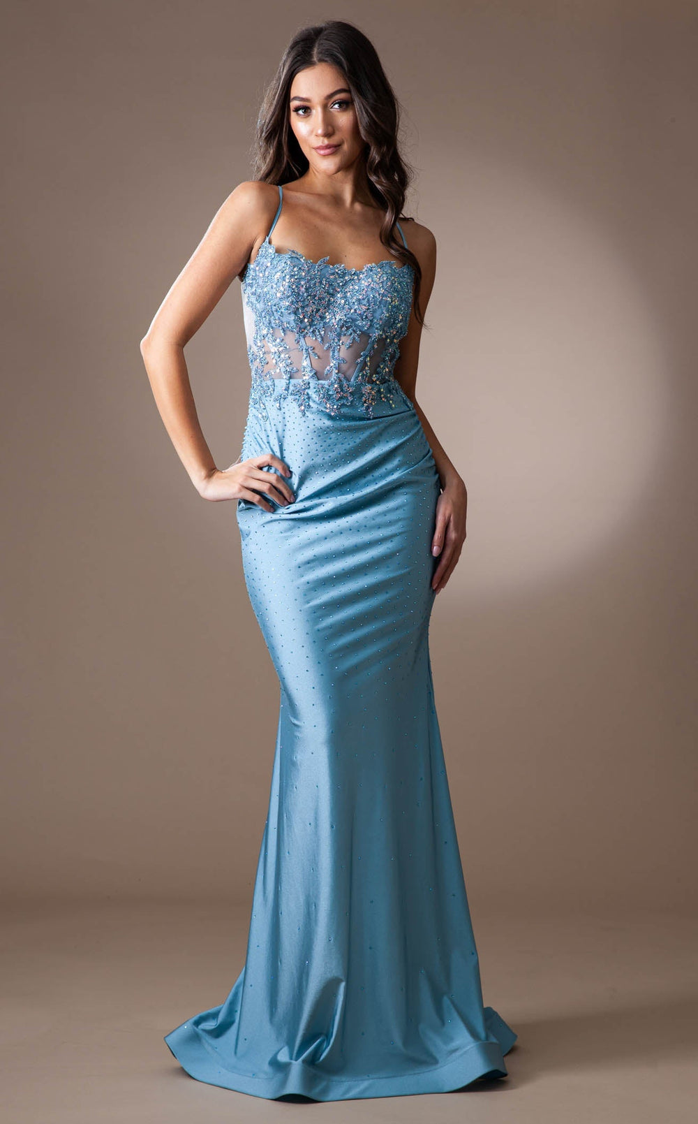 Exquisite Amelia Couture TM1018 Dress detail view - VOLAKK