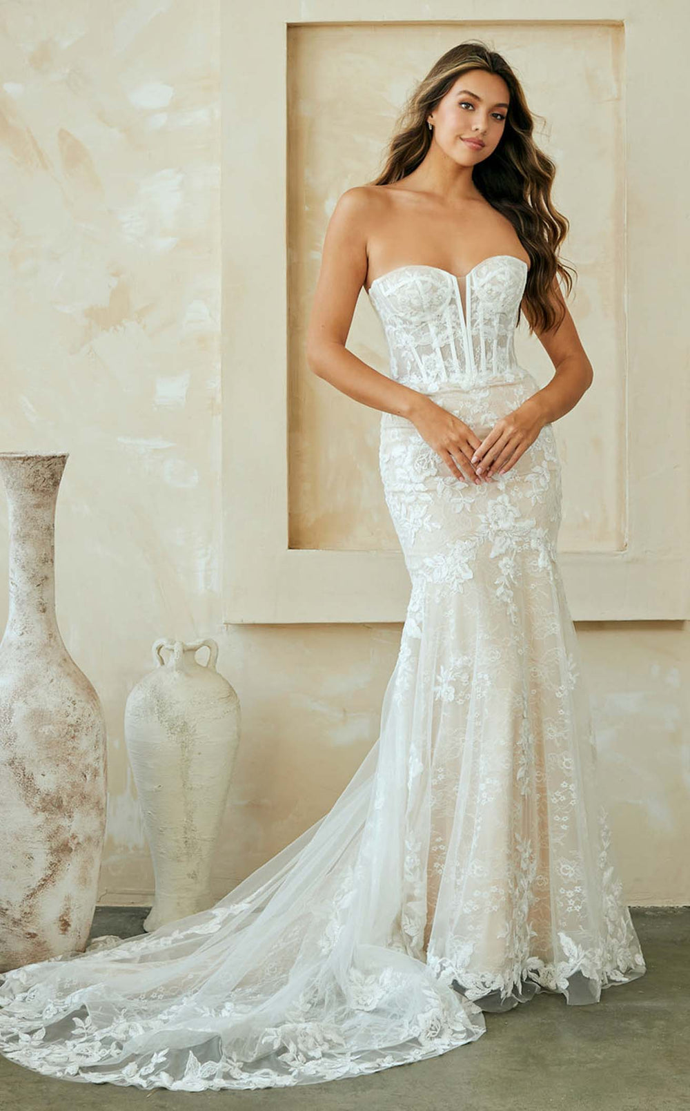 Exquisite Amelia Couture WL0100 Dress detail view - VOLAKK