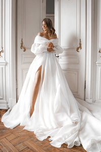 Coral Extra Convertible Wedding Dress Audrey (Basic dress + bolero + bow + detachable train) view 30