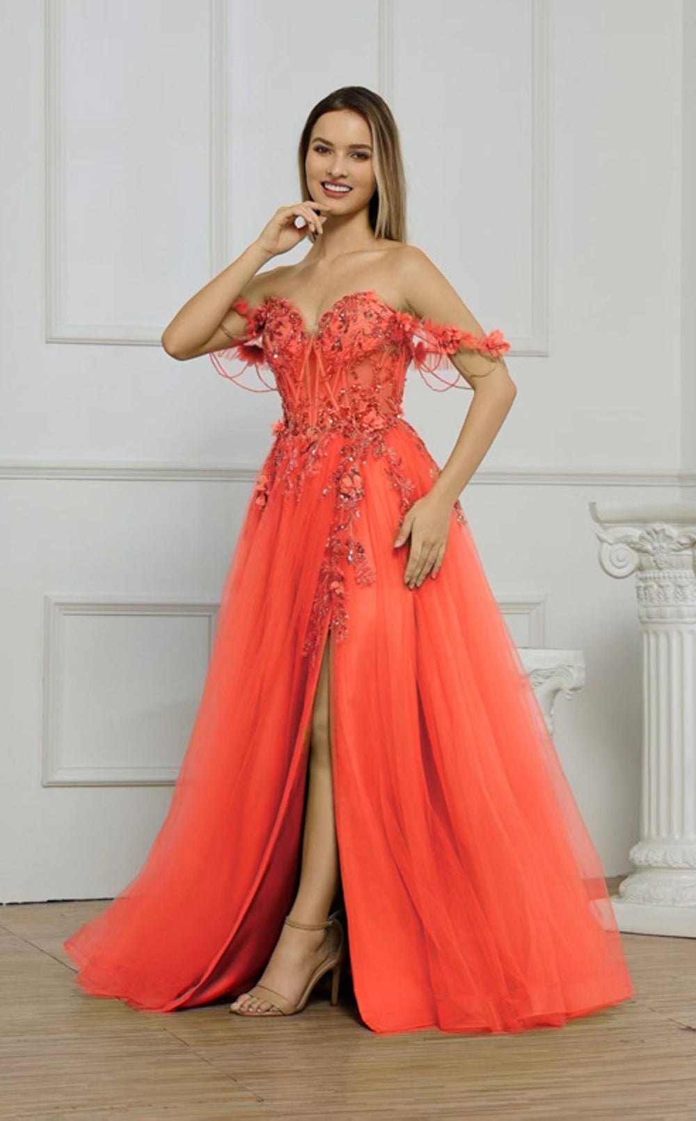 Exquisite Cecilia Couture 8001 Dress detail view - VOLAKK