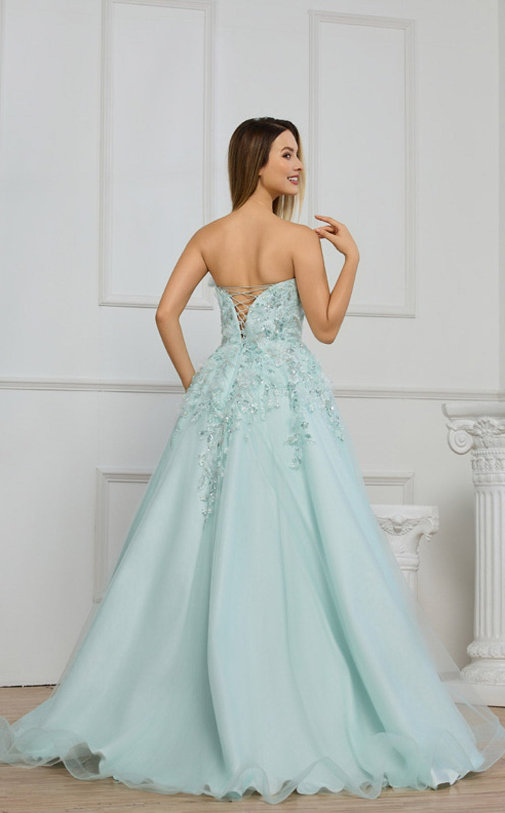 Exquisite Cecilia Couture 8013 Dress detail view - VOLAKK