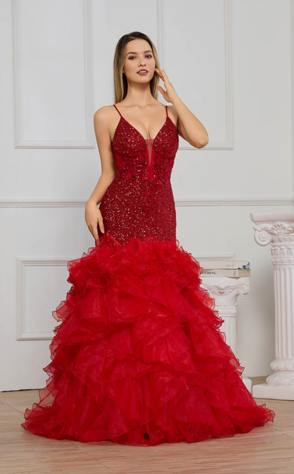 Exquisite Cecilia Couture 8029 Dress detail view - VOLAKK
