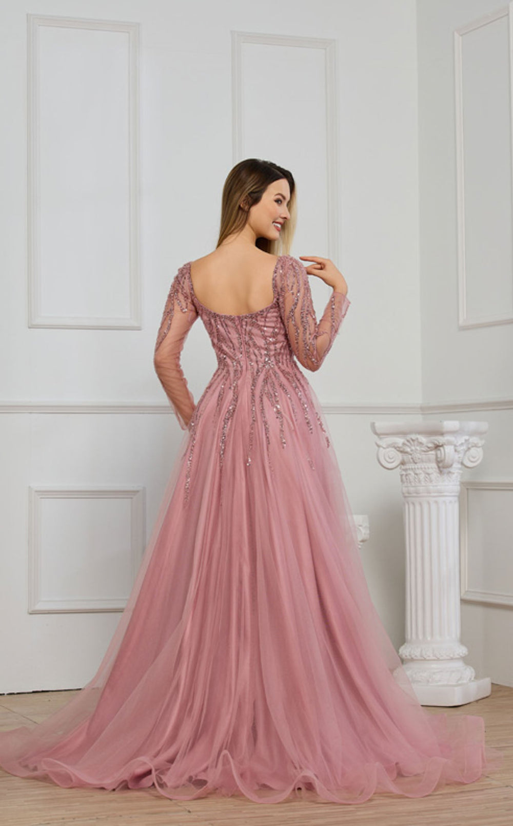 Exquisite Cecilia Couture 8049 Dress detail view - VOLAKK