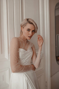 Mikado Wedding Dress Chloe with Front Slit view 12